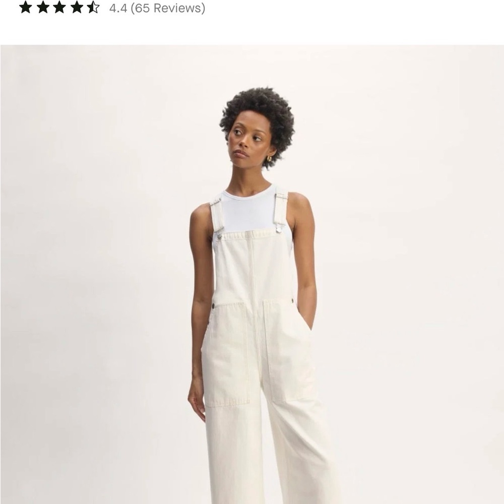 Everlane Gardner Overalls in Bone